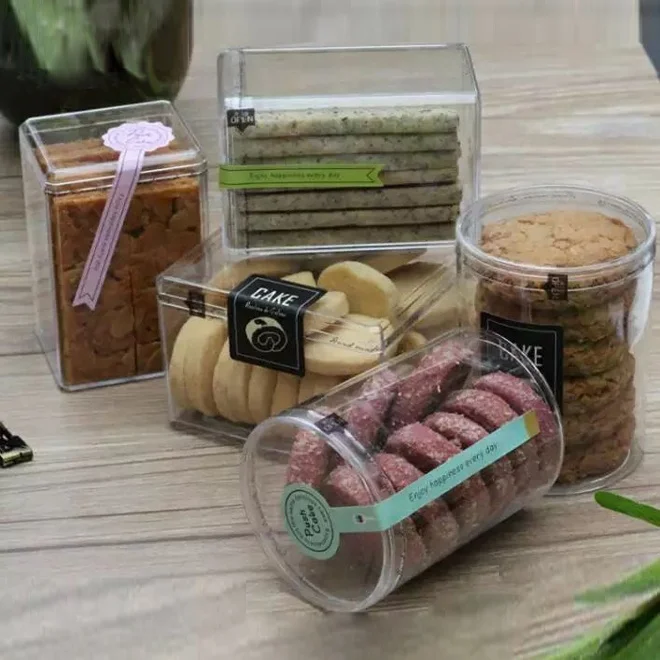 Transparent Food Safe PS Acrylic Plastic Lucite Storage Box for Cookie, Candy, Gifts, Party Favors, Treats, Accessories