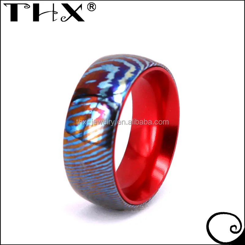 Хит продаж эксклюзивное мужское обручальное кольцо из титана Timascus Moku с высокой температурой