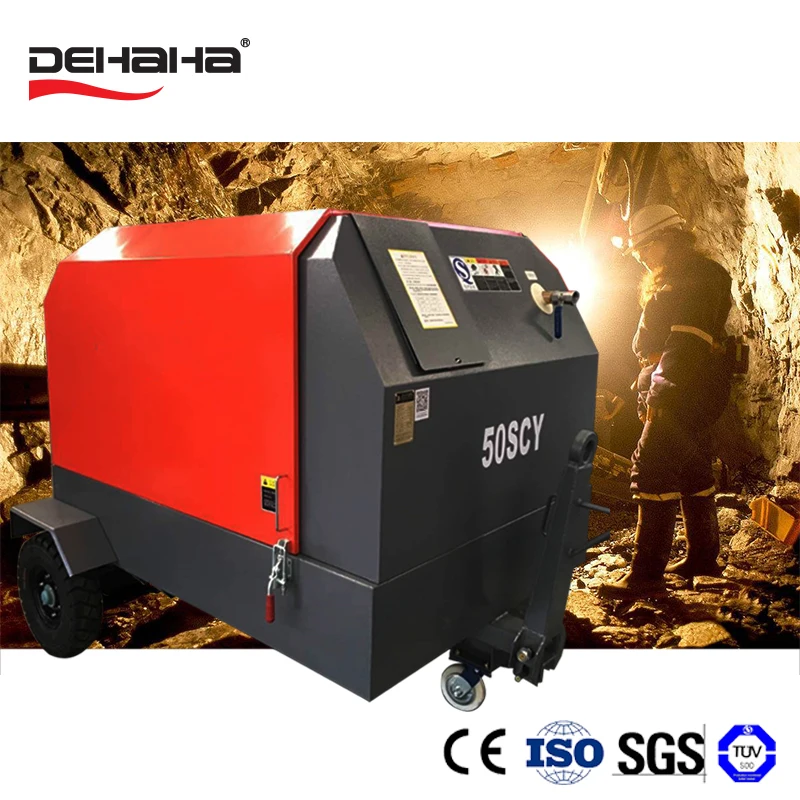 Портативные дизель винтовой воздушный компрессор используется для горнодобывающей