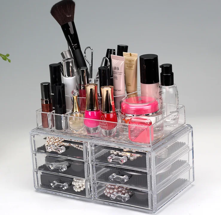 Cosmetic Organiser Holder Case Transparent Acrylic Makeup Brush Storage