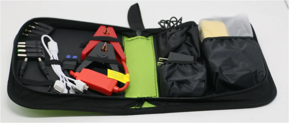 12000 мАч переносной скачок стартер со смарт-соединительные кабели авто аккумуляторов Booster power pack