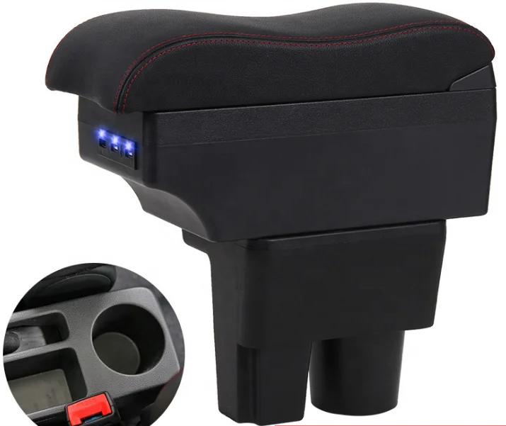 Leather Car Center Console Armrest Box for Suzuki Liana A6 Armrests with USB