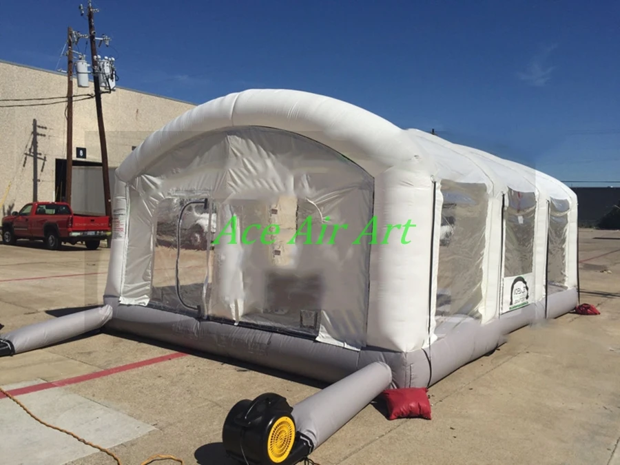 Automobile Inflatable Paint Booth Tent Outdoor Use PVC Oxford Material Air Blower Accessory Model Spray Booth Cars Sea Shipping