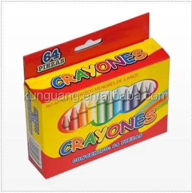 Hot selling 24 wax crayons in color box personalized wax color crayons