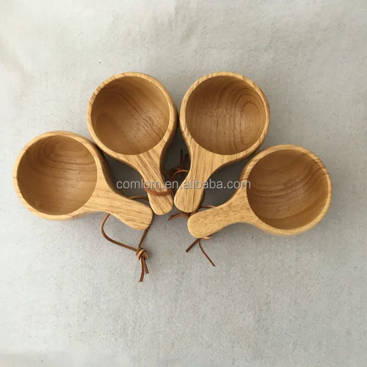 CL2C-DBL3(A) Comlom Nordic Style Wooden Cup with Handle