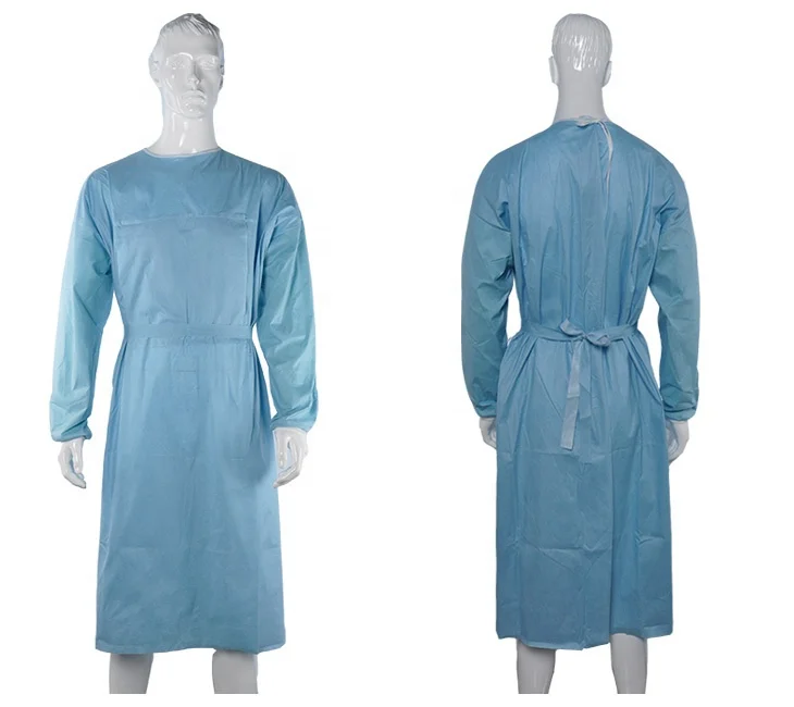 
Cheap pp nonwoven medical supplies surgical disposable hospital gown 