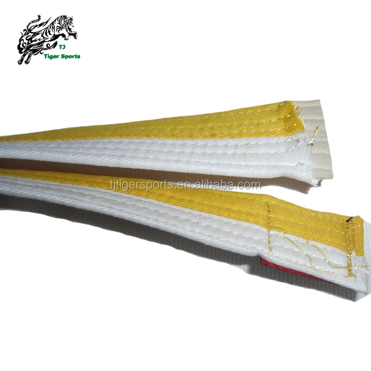 Половинчатый ремень для боевых искусств, оптовая продажа, полиэфирный хлопковый Войлок внутри, изготовленный на заказ однотонный ремень для тхэквондо