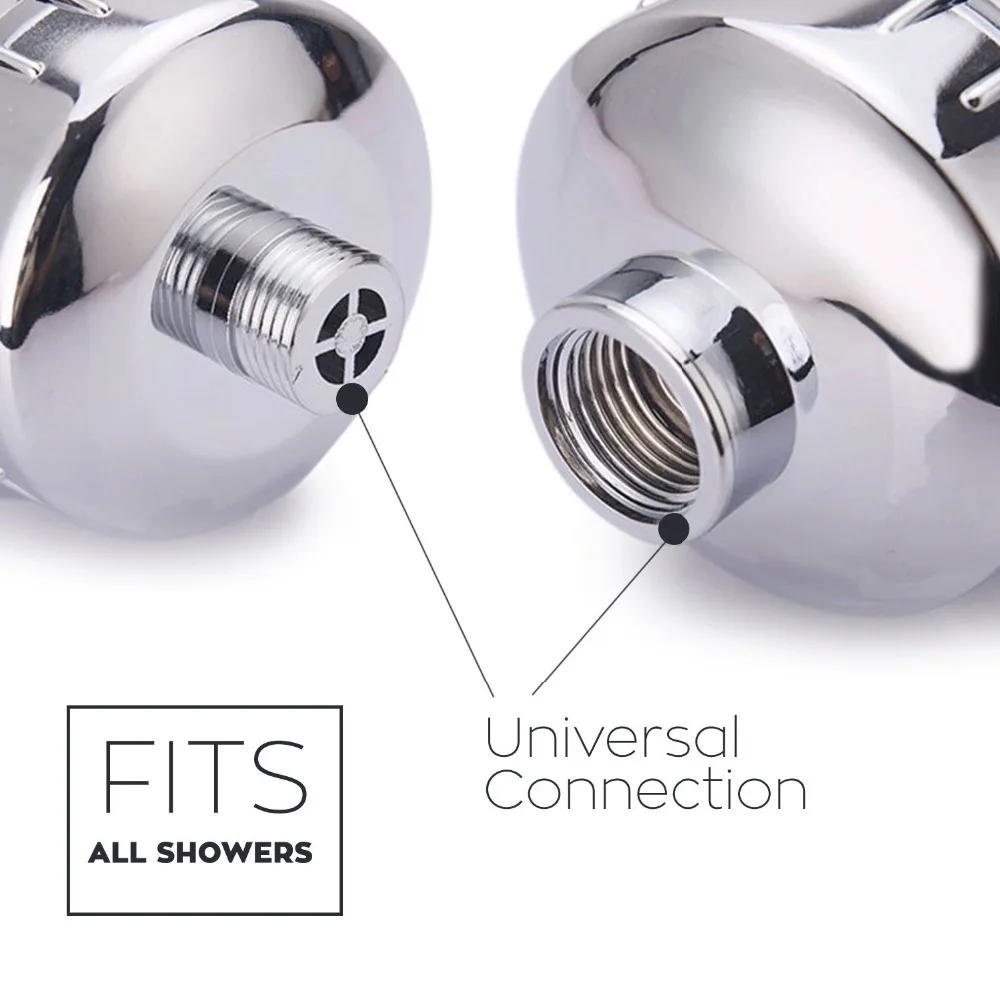 Amazon Hot Sale OEM Universal 10 / 12/ 15 Stages Chrome Shower Head Water Filter