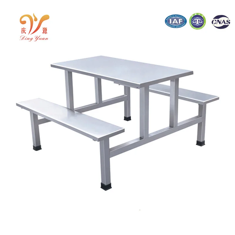 
Hot sell Stainless steel canteen table and chairs for school 