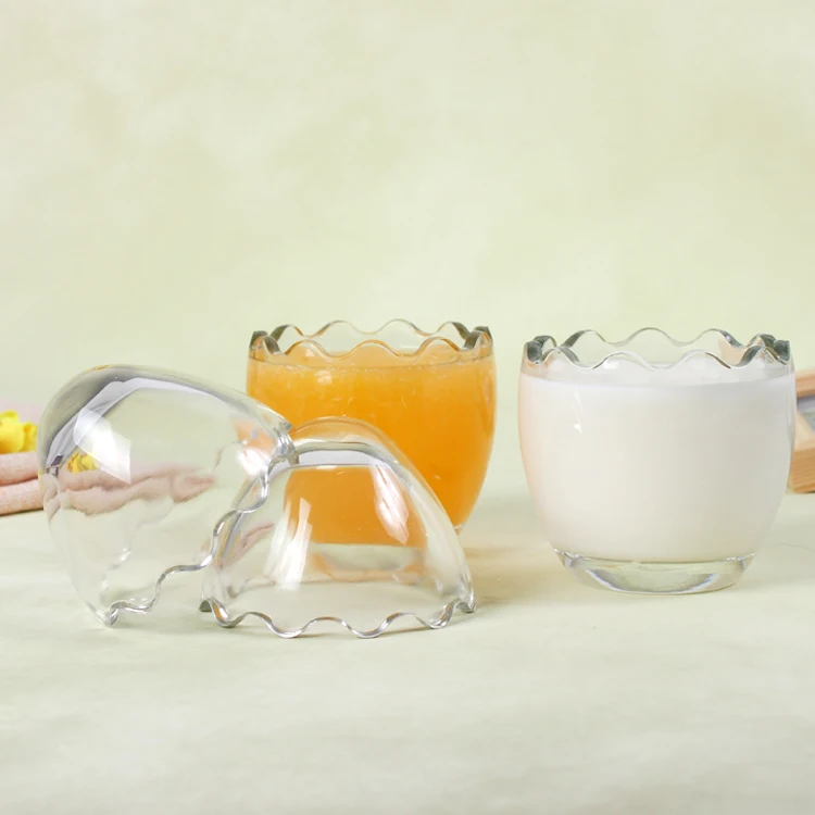 100ML 200ML  Egg Pudding Glass Jar  Candy Beverage Glass Gottle Pudding Jar