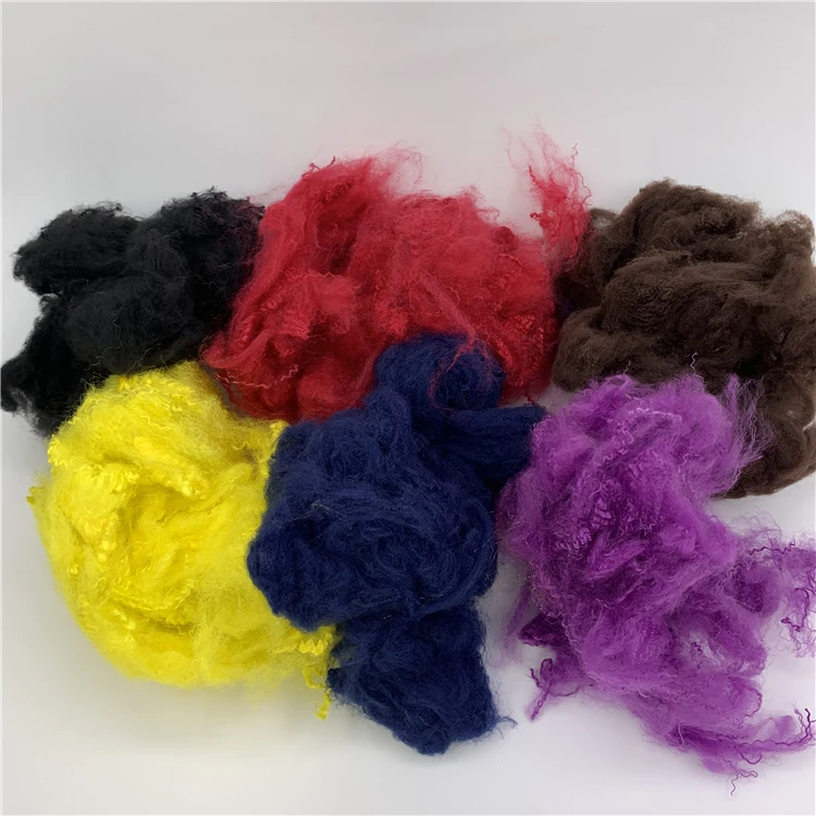hotsale colourful fluorescent dope dyed polyester fiber 1.5d