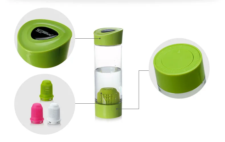 550ML Plastic Sport Alkaline Water Drinking Bottle