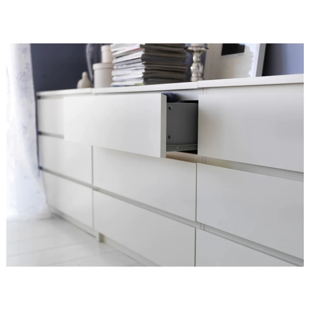 White high gloss modern design high quality 3 layers drawer bedside cabinet