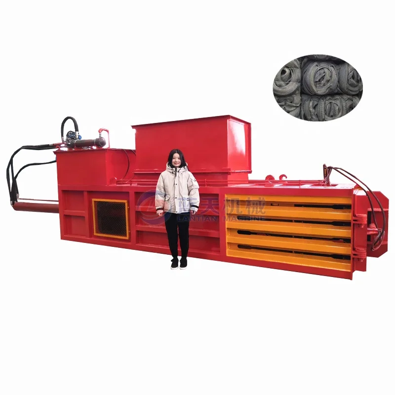 Scrap JapanesePlastic Bottles Paper Tire Baler Machine for Sale