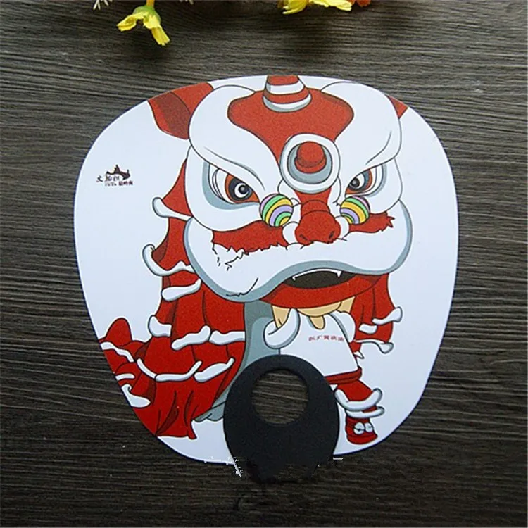 Custom summer cheap round shape PVC plastic design colorful hand fan