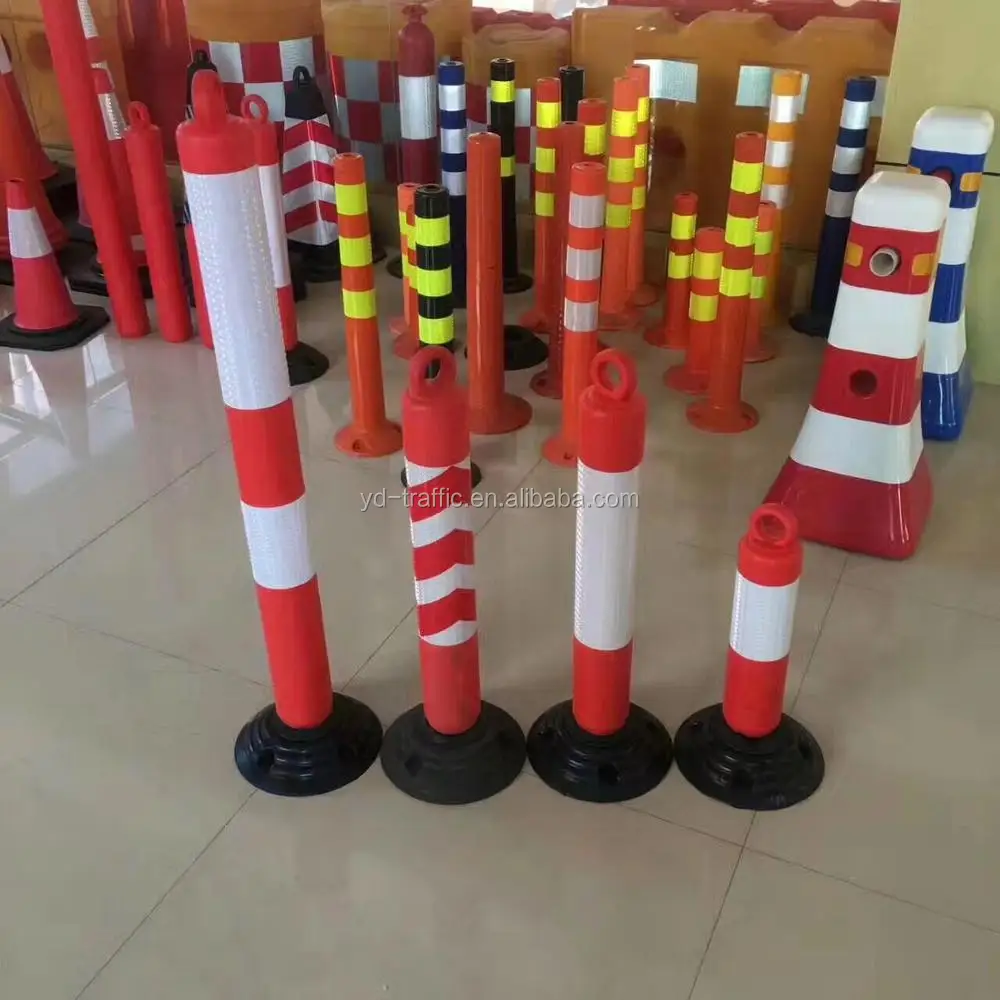 plastic bollard 75cm PU flexible delineator post delineator post