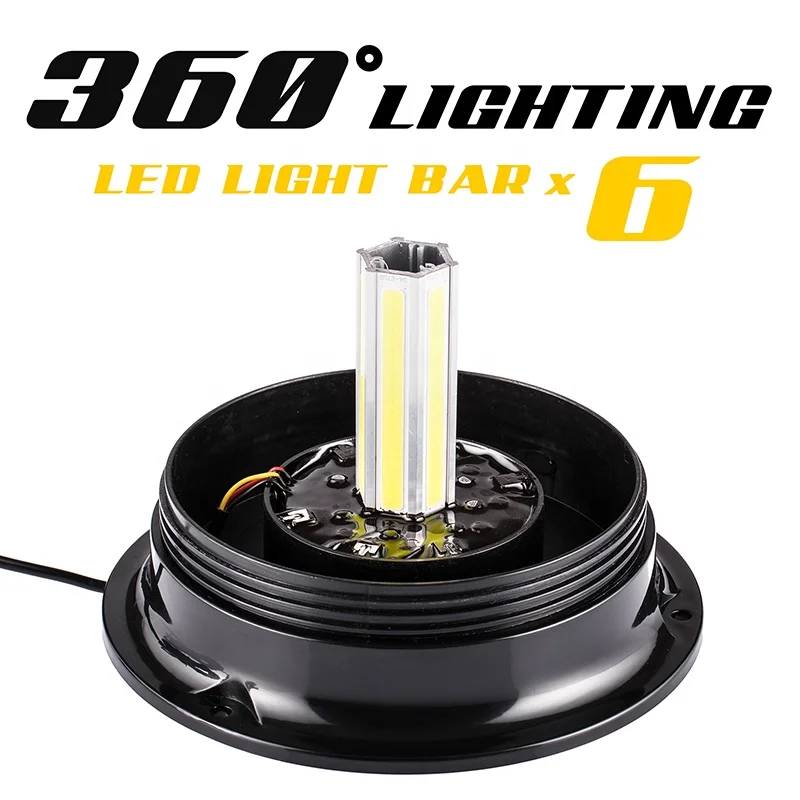 60W LED High Intensity Law Enforcement Emergency Hazard Warning Beacon Lights for Trucks Vehicle, Waterproof Car Roof Top