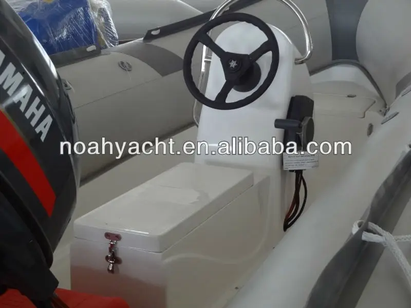 14ft hypalon fiberglass RIB boat with console