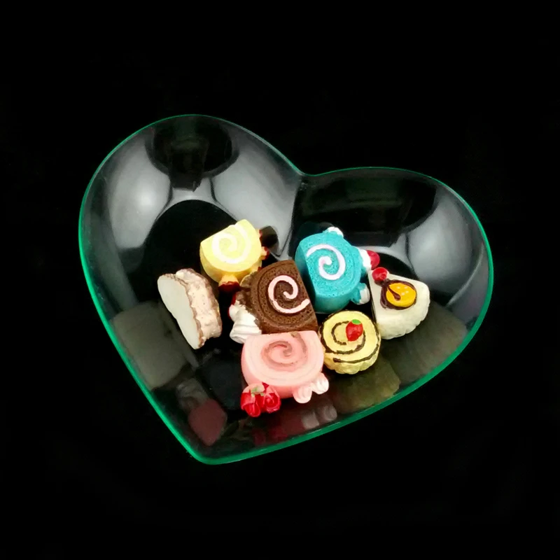 smooth line heart shape dish dessert appetizer clear dish for sale