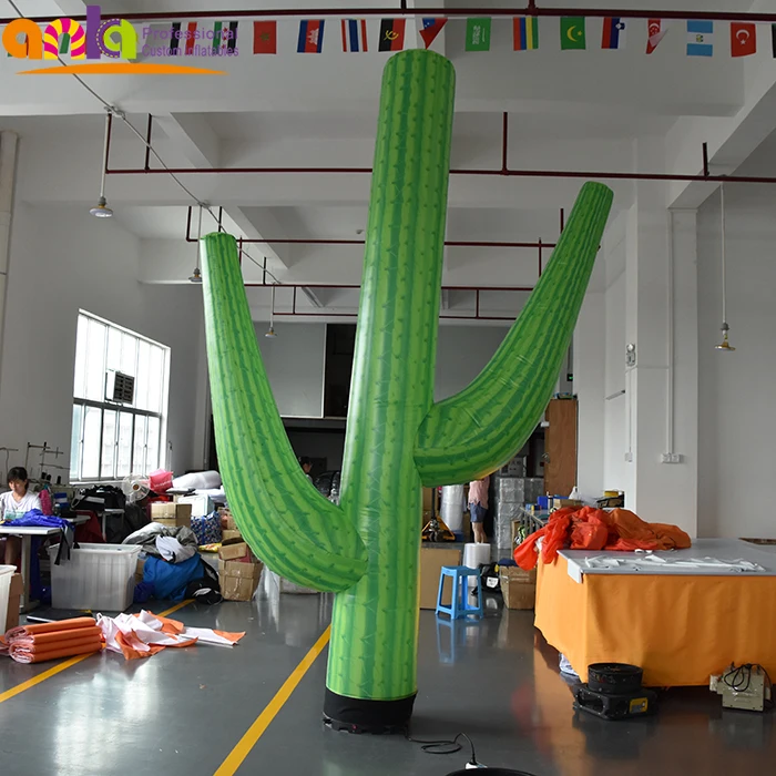 Giant inflatable Cactus tree air dancer for park decoration, oxford inflatable plant model cactus/coconut for outdoor