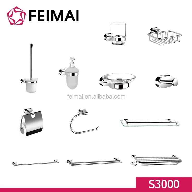 Manufactuer High Quality Brass Bathroom Accessory Bathroom Hardware Sets Fittings