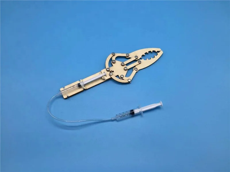 Hot Sell Science and Technology Student DIY Piston Hydraulic Mechanical Arm Model Material Experiment Toy Beneficial Wisdom