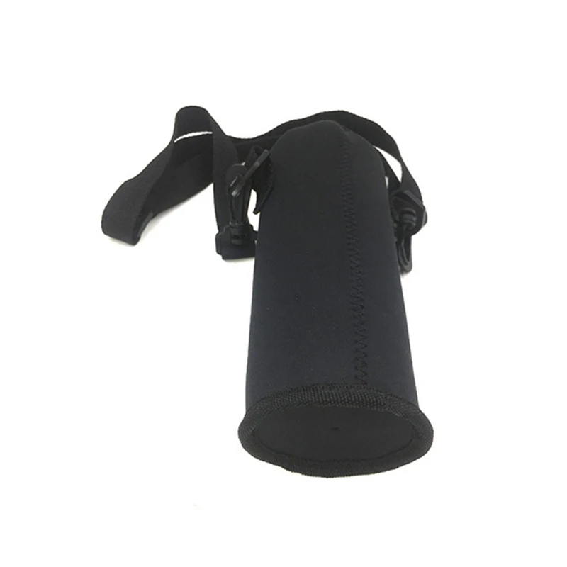 Portable shoulder strap leather wine bottle carrying case