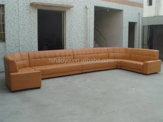 Желтый клубный диван из искусственной кожи, круглый диван, стул для дискотеки (CF012)