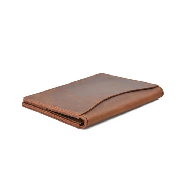 High Quality Original Leather Simple Design ATM Credit Slim Business Card Holder