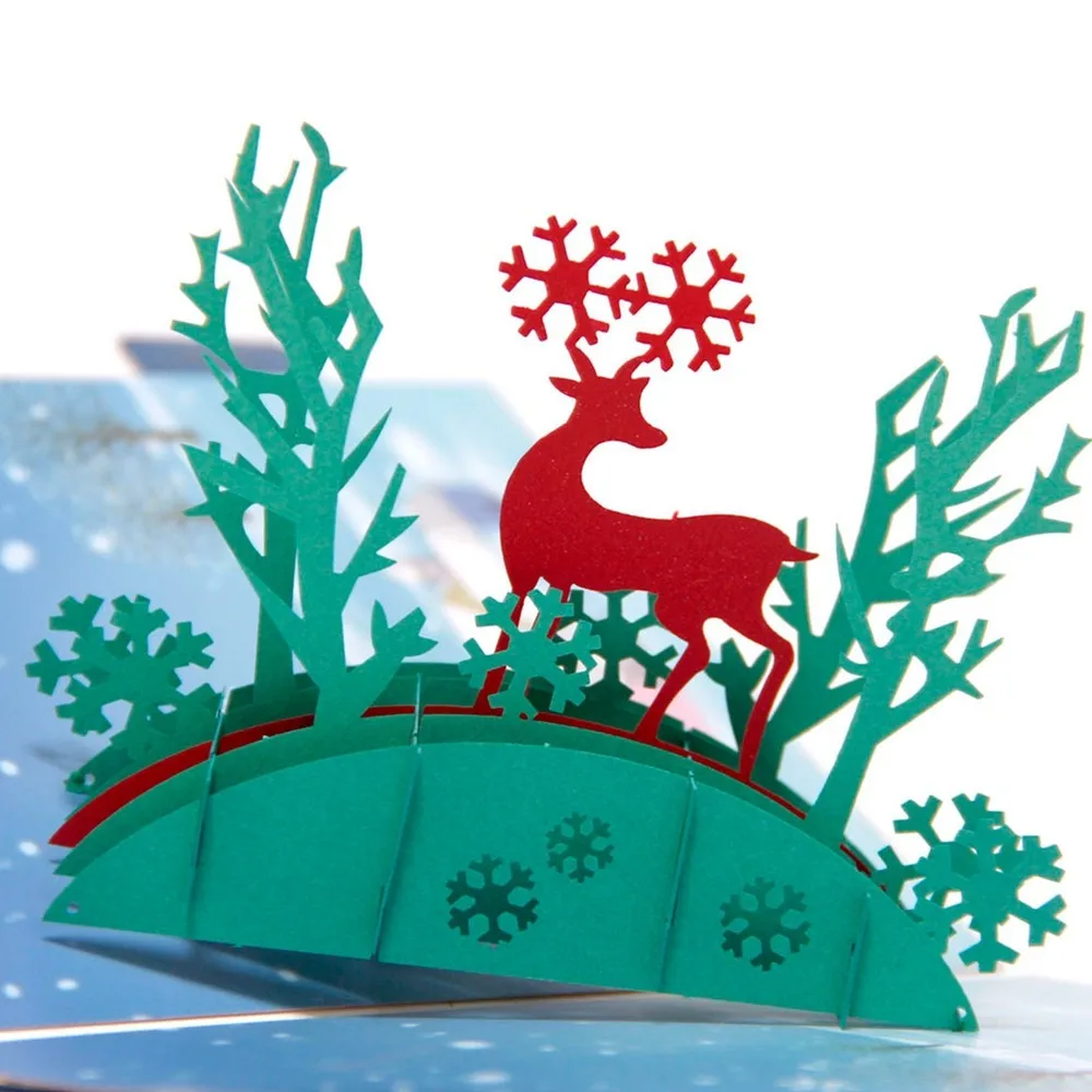 
christmas pop up greeting card with music 