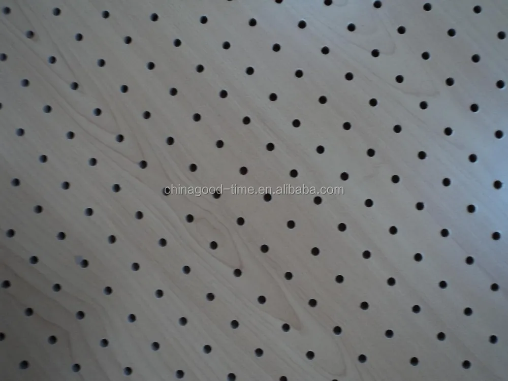 melamine faced wooden solid color perforated hardboard mdf with holes
