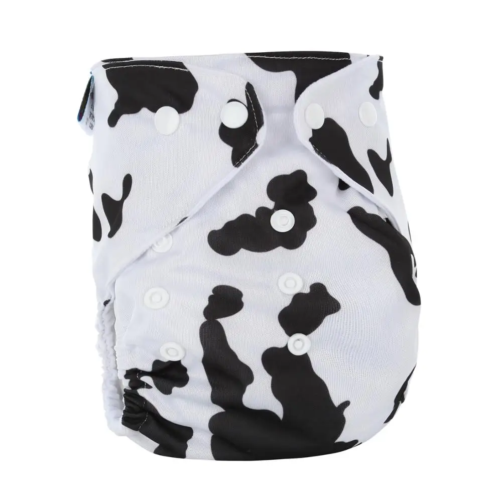 New diapers for babys reusable Single row PUL printed cloth diaper washable china factory prices