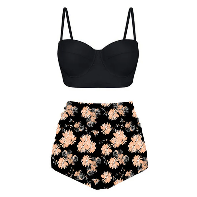 Красивый женский комплект бикини с высокой талией для девушек бюстгальтер купальник из 2 предметов женщин сексуальный подходящие костюмы