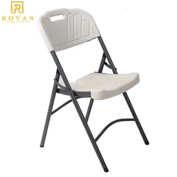 Wholesale white plastic outdoor garden folding armless chairs HDPE foldable event chair for sale