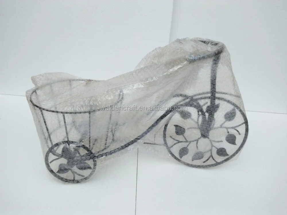 Metal iron bicycle plant stand