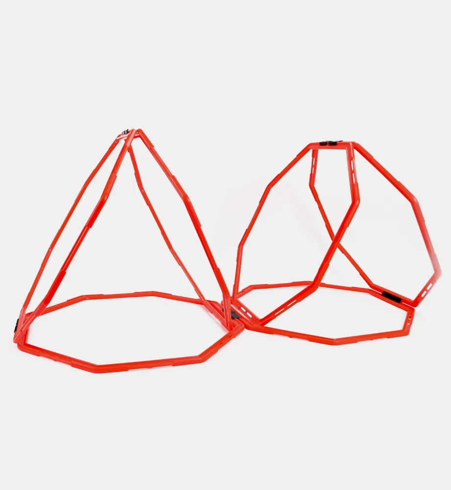 
Hexagonal Speed and Agility Training Aid Rings Ladders Hurdles For Soccer/Football/Basketball with Carrying Bag, 6 Pieces 