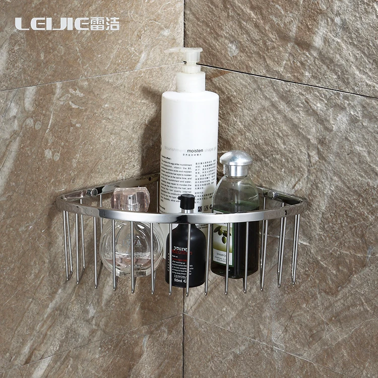 Hot Sell Wall Mount Storage Mesh Shower Bath Caddy Corner Basket
