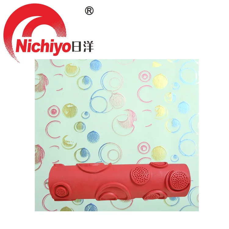 10 Inch Paint Rubber Roller With Pattern Tools For Wall Painting Roller