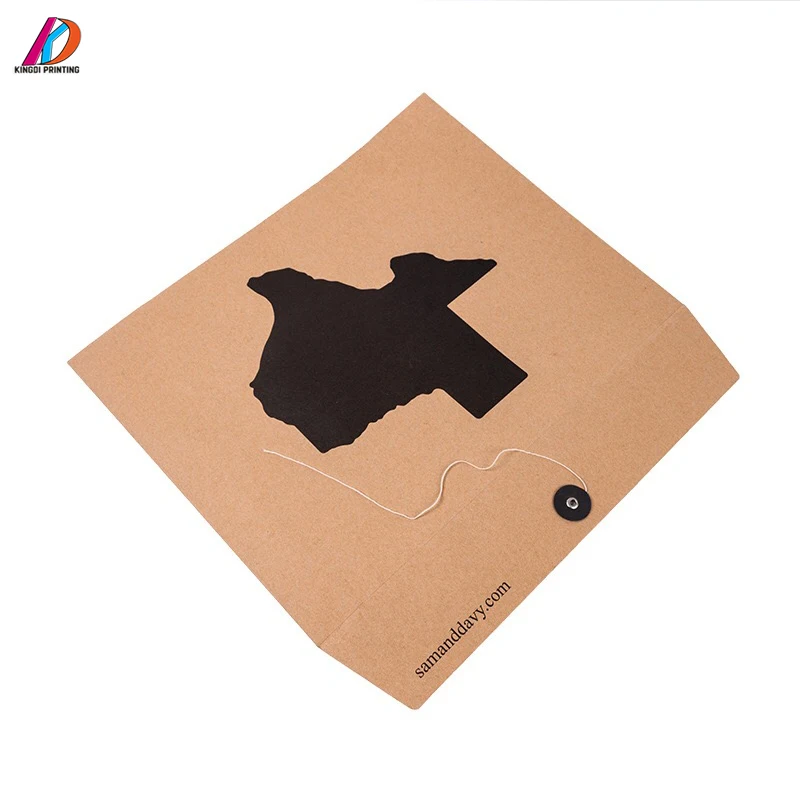 Kraft Paper Button String Gift Wrap Letter Envelope