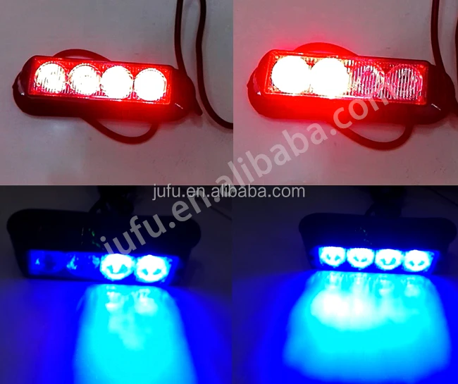 12v 24v 5.5 inch 4LED red blue white green amber traffic warning signal brake led security car orange strobe light