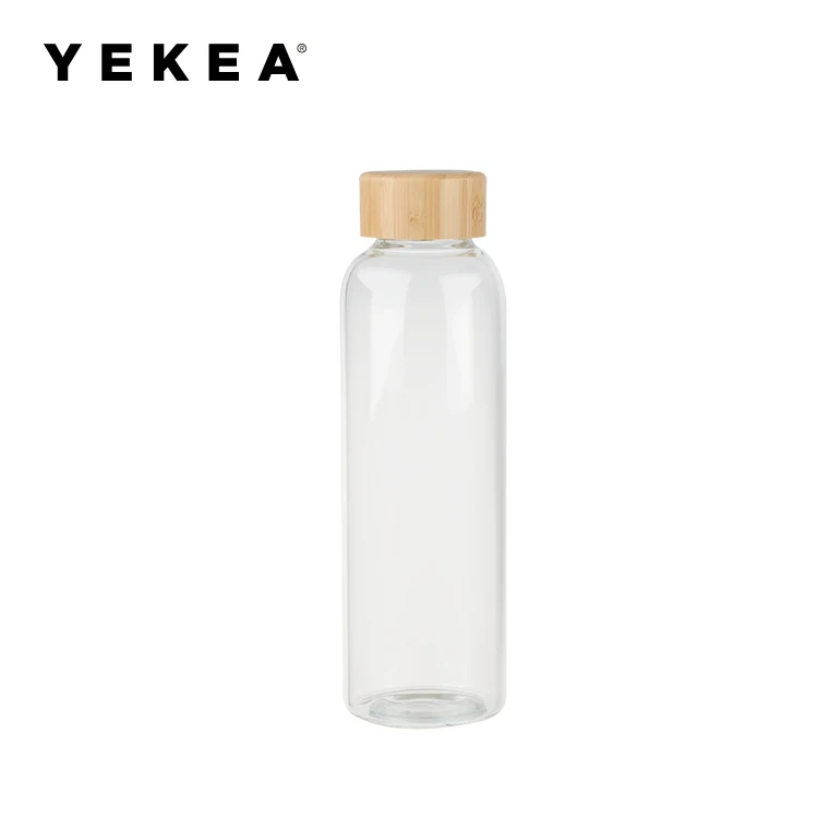 Europe style promotional drinking high borosilicate custom logo color 350ml sports glass water bottle with silicone sleeve