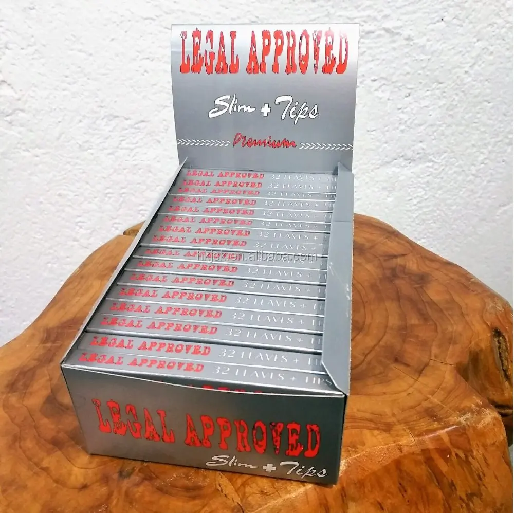 Legal Approved custom brand smoking rolling paper with filter tips, OEM, Rice, Pure Hemp, Unrefine Brown