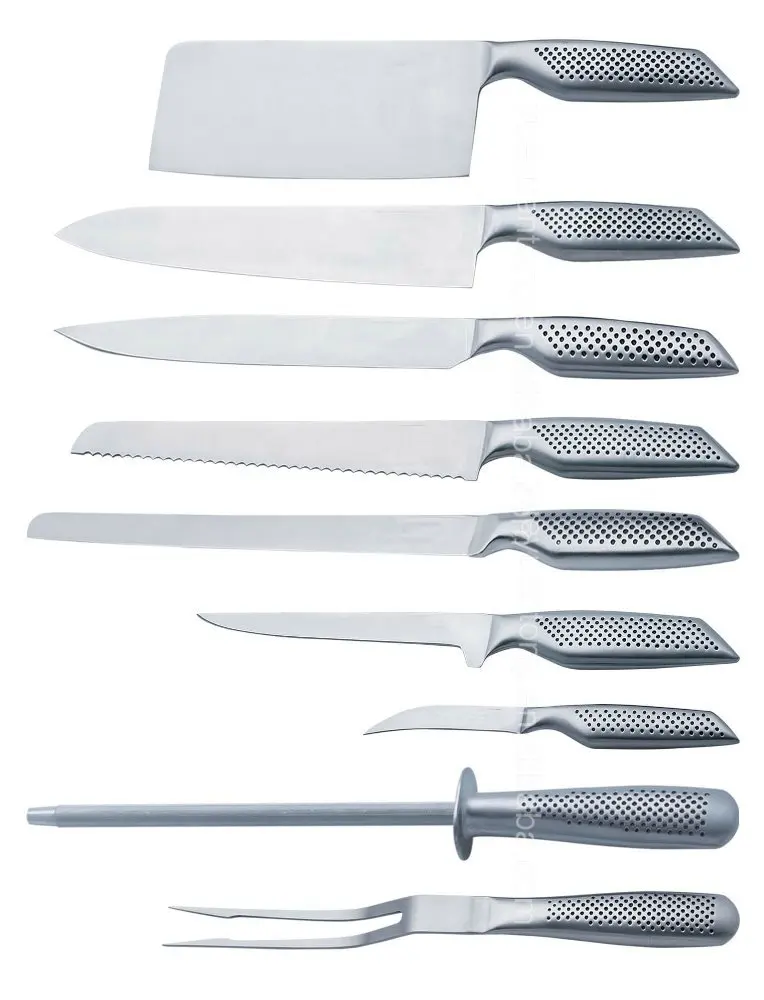 
9pcs swiss kitchen multi knife set with credit card in roll bag 