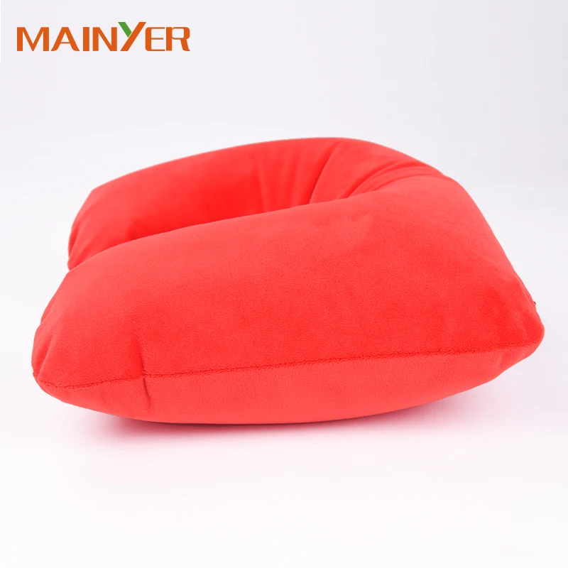 100% Polyester Cheap Inflatable Travel Neck Pillow