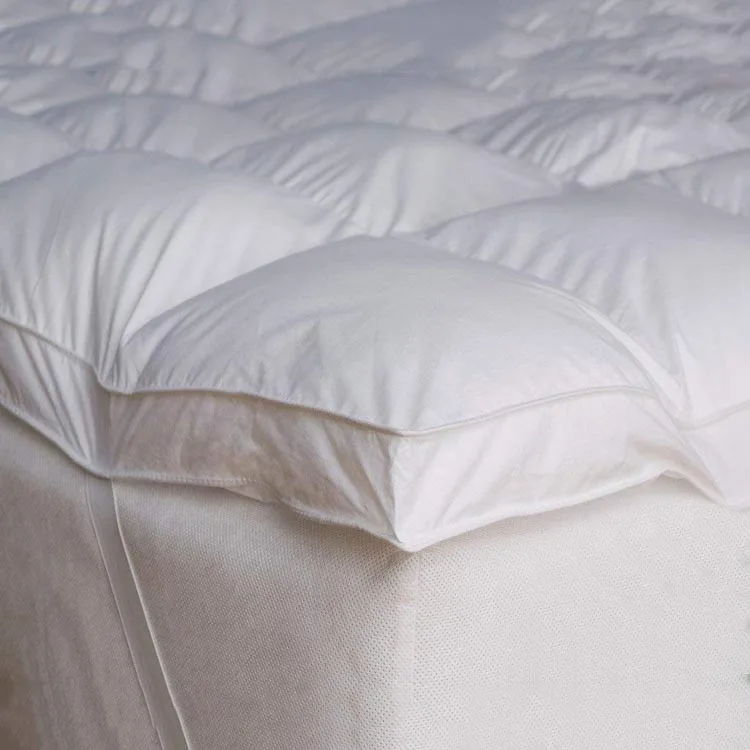 High Quality White Hotel Down Mattress Topper King Size for Hotel Bed