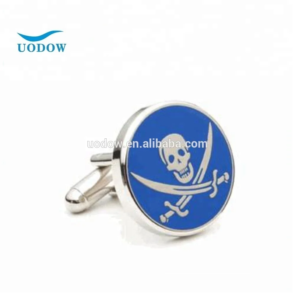 Custom Silver Engraved Logo Luxury cufflinks for Men