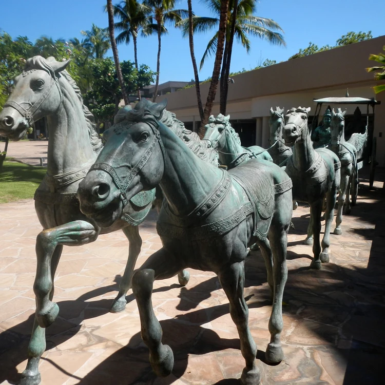 Hot sale life size brass horse metal sculpture big size horse statues bronze statue