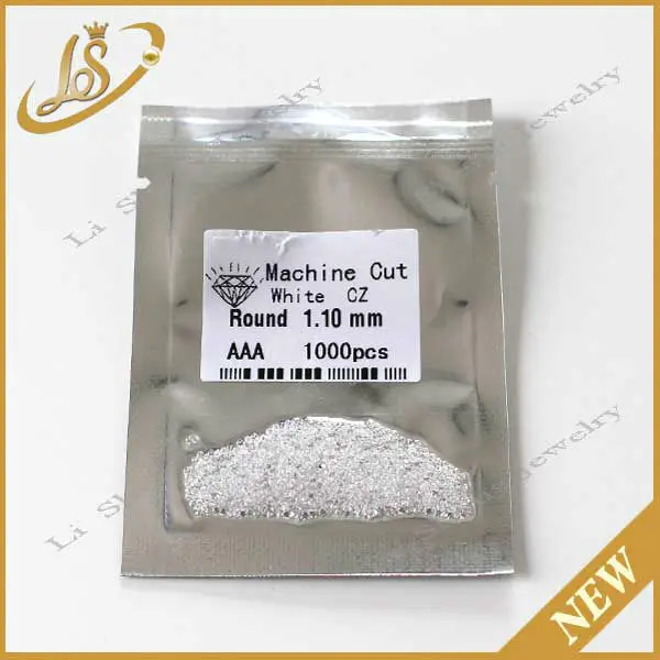 1.1mm zirconia gemstone AAA quality white round cubic zirconia