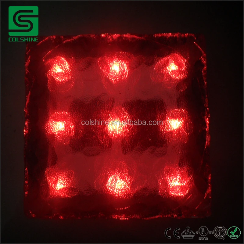 Асфальтовые солнечные огни IP68, солнечный кирпич 4x8/6x6 и 6x9 дюймов