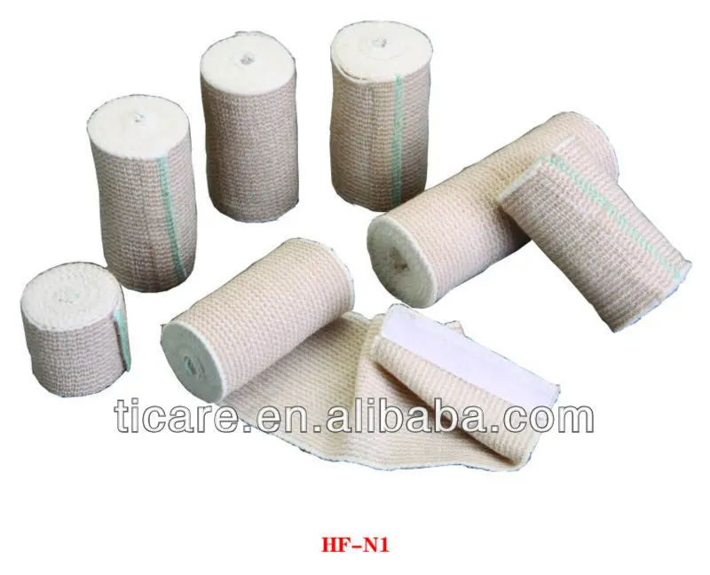 Ticare Oem Odm Guma Bandaz Elastyczny Hochelastische Bandage Haute Elasticite Rubber High Elastic Bandage With Nylon Button